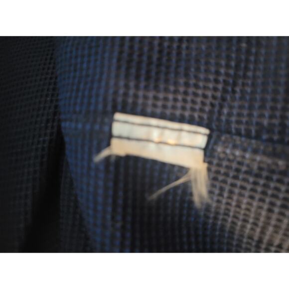 Stone Rose blue texture microcheck shirt xl abalone button casual refined preppy - Picture 13 of 13